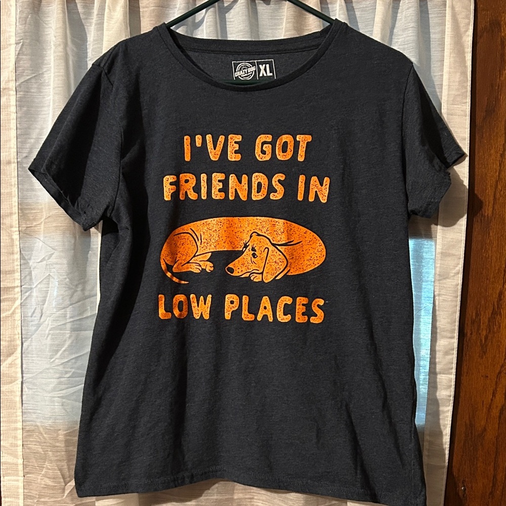 Black T-Shirt with Dachshund print